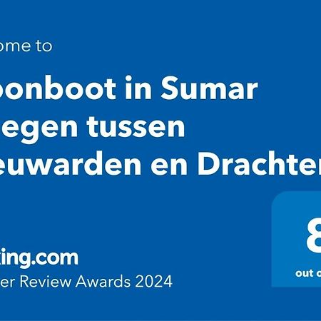 Suameer Woonboot In Sumar Gelegen Tussen Leeuwarden En Drachten מראה חיצוני תמונה